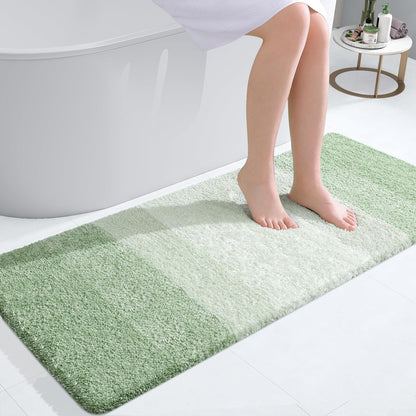 OLANLY Bathroom Runner Rug - Extra Soft Microfiber Mat | Quick Dry, Washable, 47x20, Sage Green