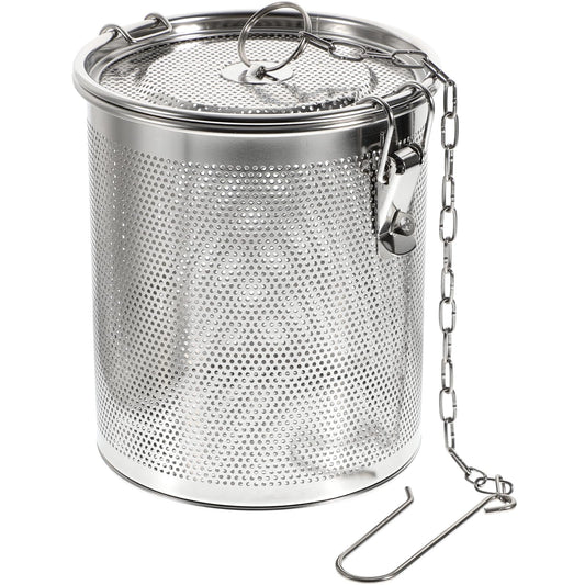 Yardwe Stainless Steel Tea Ball Strainer, Tea infuser with Extended Chain Hook, Fine Mesh Cooking Infuser for Loose Leaf Tea Seasonings (5.5 x 5.9 Inch)