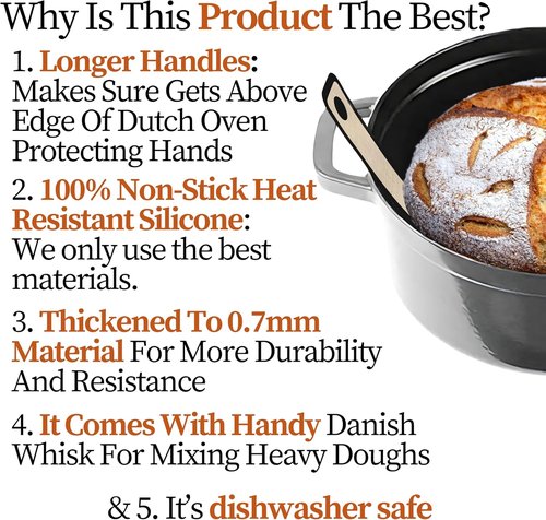 Easy-Lift | Dutch Oven Silicone Bread Sling & Scoop Set - Premium Sourdough Baking Tools (2pcs)