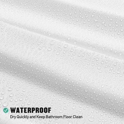 MitoVilla White Peva Shower Curtain Liner, Simple Plastic Shower Curtains Liner for Modern Neutral Hotel Bathroom Decor, Waterproof Bathroom Shower Liner, 72" W x 72" H