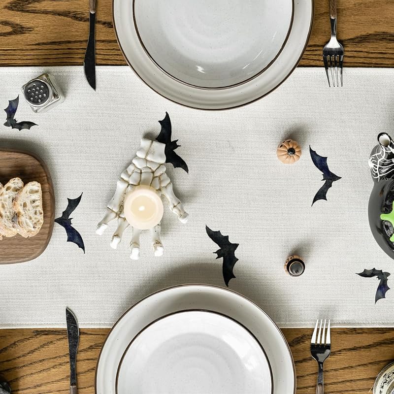 Black/White Table Runner 13x72 In. Artoid Mode 210 GSM Polyester