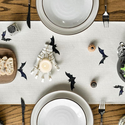 Black/White Table Runner 13x72 In. Artoid Mode 210 GSM Polyester