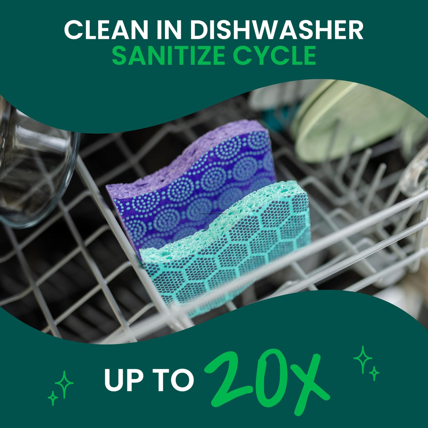 Scotch-Brite Odor Resist Heavy Duty Scrub Sponge, Dishwasher-Safe Kitchen sponges for Serious Scrubbing, Multipurpose Dish Sponge for Stuck-On Messes, 3 Scrubbing Sponges