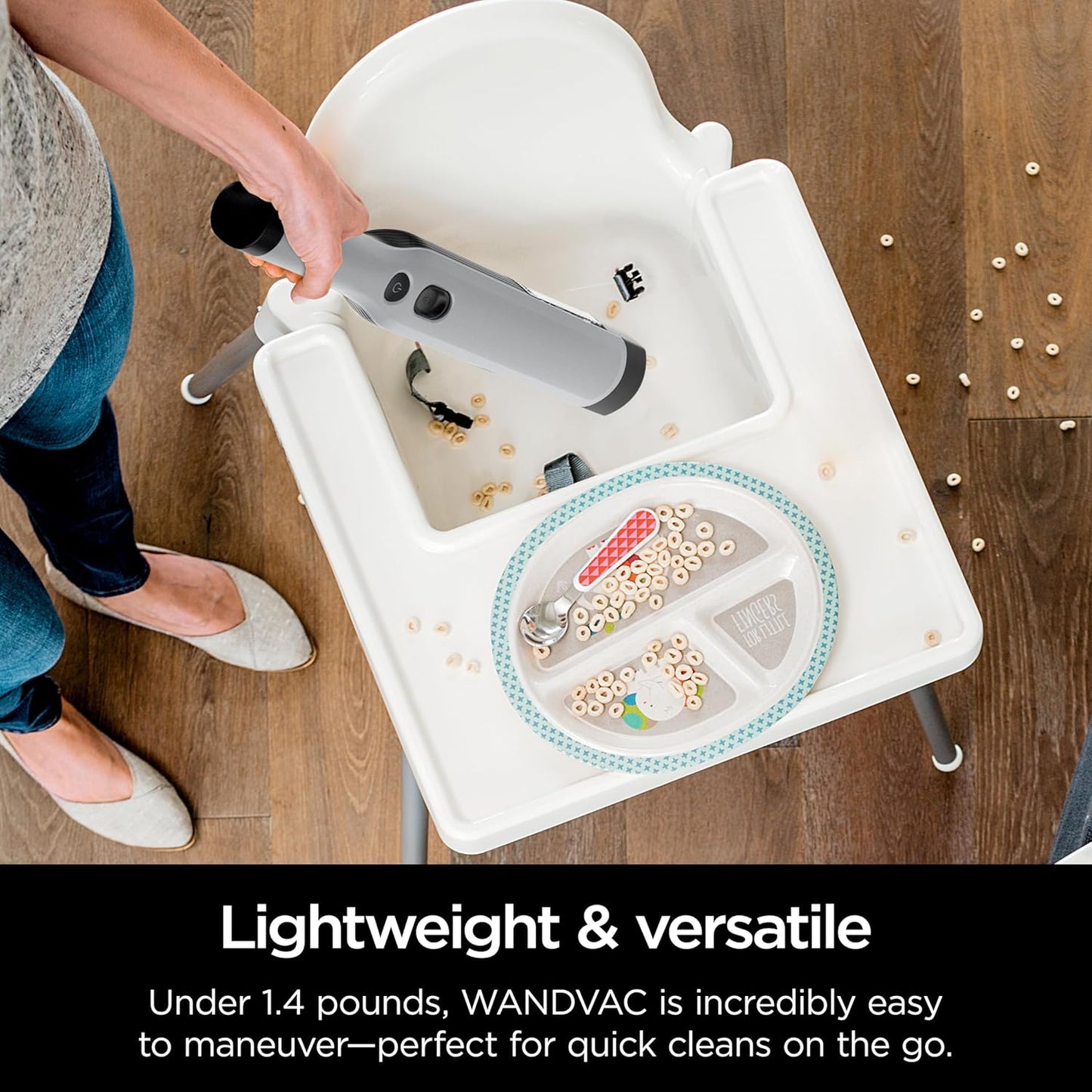 Shark WANDVAC Cordless Hand Vac - Lightweight & Portable 1.4 lbs | Powerful Suction & Furfins Tool, Gray