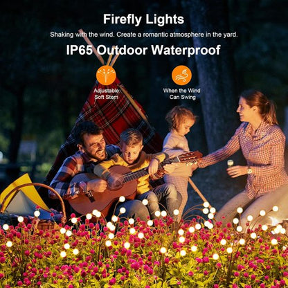 ASMAD Solar Lights - 4 Pack Outdoor Garden Lights with 32 LEDs | Unique Firefly Decor for Patios