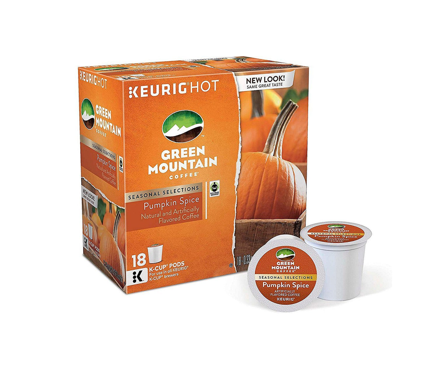 Green Mountain Coffee K-Cup 18 Count Pumpkin Spice (Packaging May Vary)