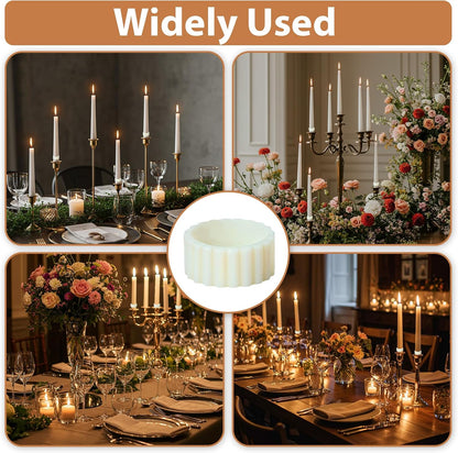 Rubber Taper Candle Grippers - 8PCS Silicone Holders for Weddings & Home Decor | Upright Fitters
