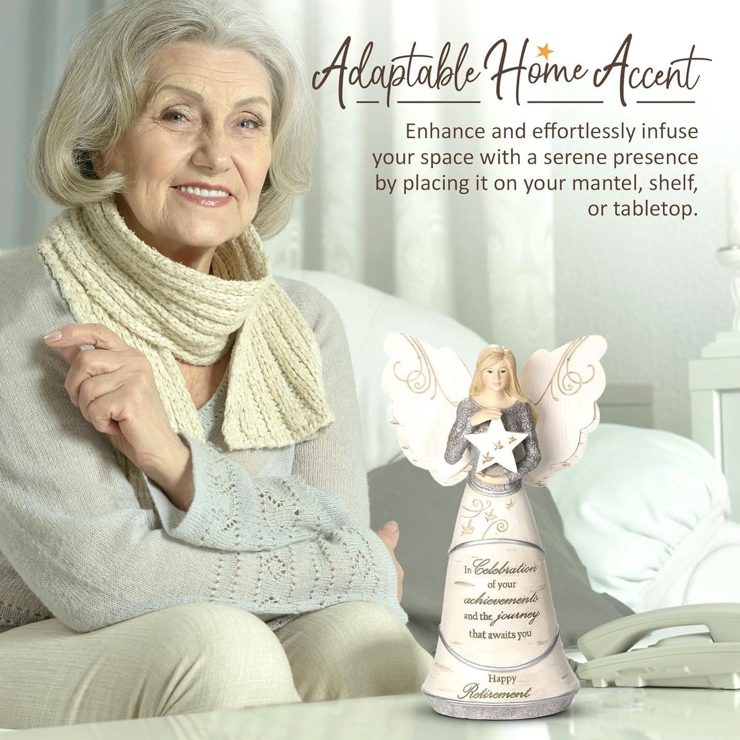 Pavilion Gift Company Retirement Angel Figurine - Celebrate New Beginnings | 6.5 Inches