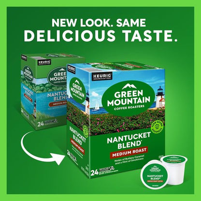 Green Mountain Coffee Nantucket Blend K-Cup Pods - Medium Roast, 96 Count for Convenient Brewing