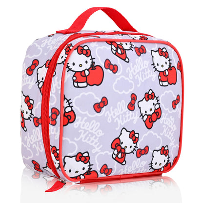 Fast Forward Sanrio Hello Kitty Lunch Box for Kids | Insulated Lunch Bag Lunch Box for Girls, Boys, Unisex, Toddlers| Hello Kitty and Friends Grey Reusable Lunchbox