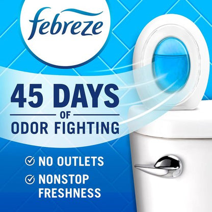 Febreze Bathroom Air Freshener - Odor-Fighting Plug-In Alternative | Ocean Scent, 4 Count for Small Spaces