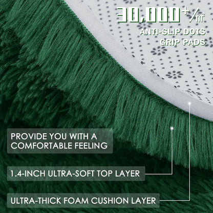 OLANLY Runner Rugs - Soft, Machine Washable Shaggy Carpet for Hallways & Bedrooms | Dark Green, 2x5 ft