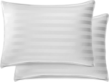 Pure Bamboo Queen Sheets - Luxuriously Soft 100% Organic Viscose Bed Sheet Set | Jacquard White, Double Stitching, 2-Year Quality Promise