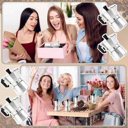 Skiennix Stovetop Espresso Maker - 10 Pcs Bulk (1 Cup, 50 Ml) | Perfect Baby Shower & Wedding Favors