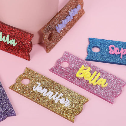 Stanley Personalized Name Plate - Custom Sparkling Tag for 40/30/20 Oz Tumblers | Unique Stanley Cup Accessory