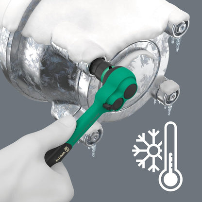 WERA - Zyklop Comfort Ratchet Set | 12-Piece Metric Set with Reversing Lever & 3/8" Drive