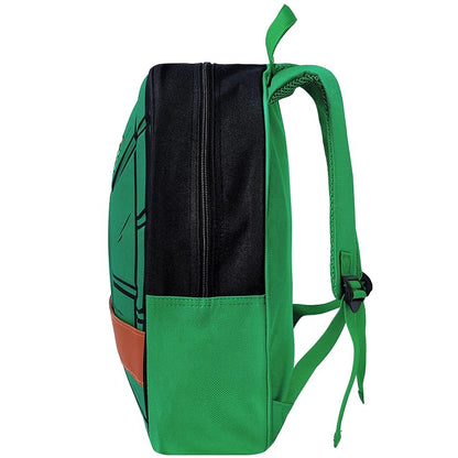 TMNT Kids Backpack – Novelty Green Turtle Shell, Adjustable Straps