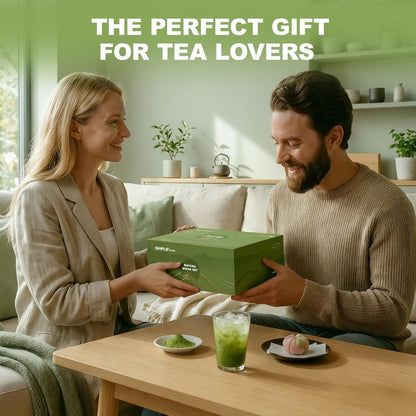 SIMPLETaste Matcha Whisk Set - 7-Piece Ceramic Kit with Bowl, Whisk, Bamboo Scoop & More | Perfect for Matcha Lovers (Green)