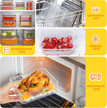 Skiennix 52 PCS Food Storage Containers - Airtight, Leakproof Meal Prep Set | Microwave & Dishwasher Safe