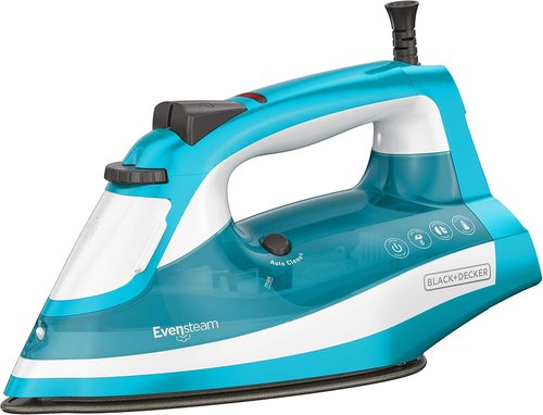 BLACK+DECKER IR16X Garment Steam Iron - One-Step Design with Stainless Nonstick Soleplate, Turquoise