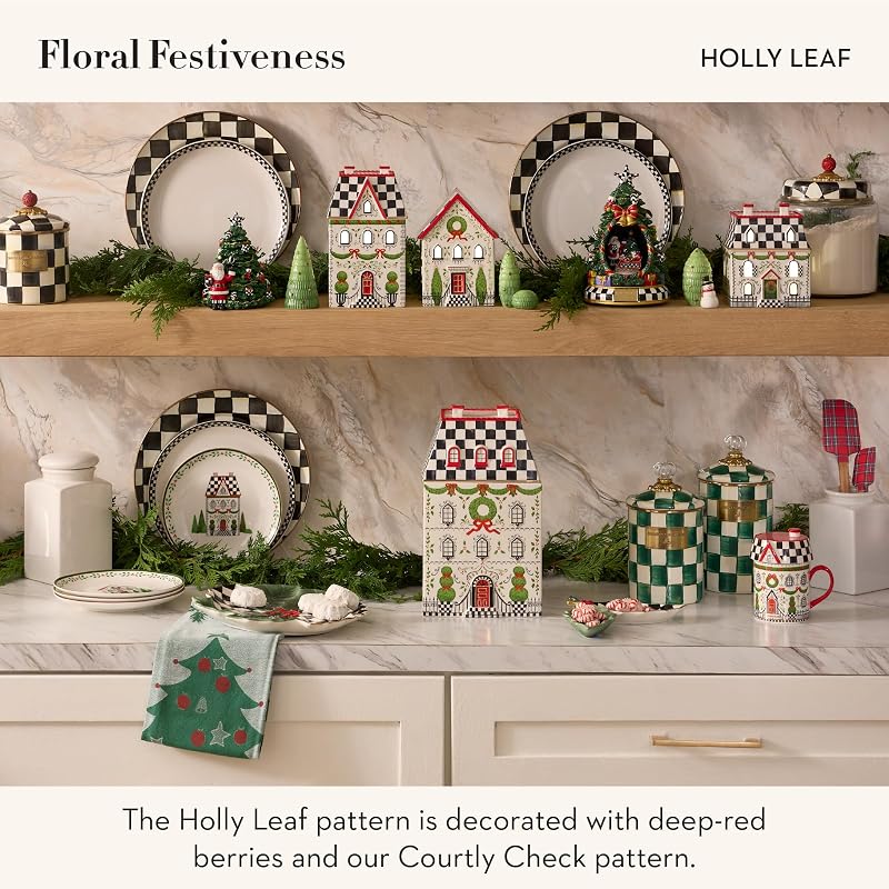 Holly Leaf Ceramic Candy Dish by Mackenzie-Childs