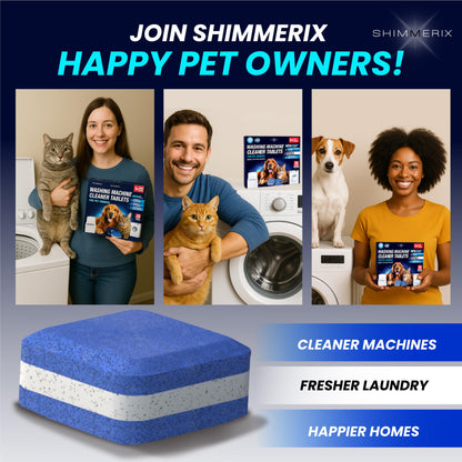 Washing Machine Cleaner Pro Tablets for Pet Owners - 28 Pack, Front & Top Load Washer Deep Cleaning, Septic Tank Safe, HE Support, Remove Stubborn Pet Hair, Eliminates Smells, Prevents Dander Build-up