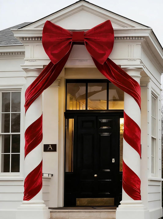 UQJE Giant 3D Velvet Ribbon Bows - Red Big Bow Valentine's Day Decorations | Tree Topper Decor for Parties