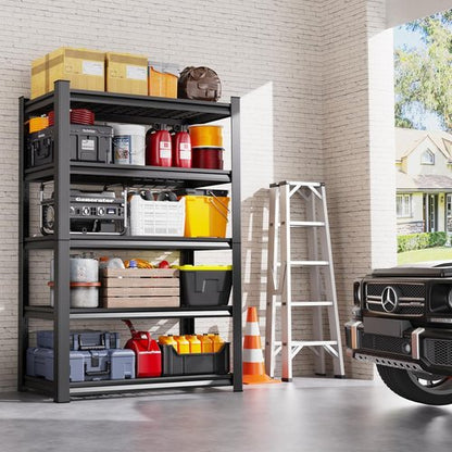 Heavy Duty Metal Shelving Unit by Set of 4 | 3500 lbs Capacity, Adjustable 5-Tier Storage Rack - 72"x59"x20"