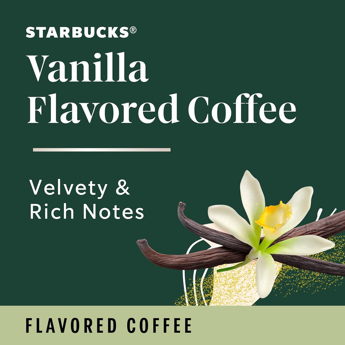 Starbucks K-Cup Coffee Pods - Vanilla Flavored Hot or Iced Coffee | 60 Count Pack