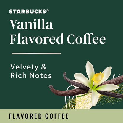 Starbucks K-Cup Coffee Pods - Vanilla Flavored Hot or Iced Coffee | 60 Count Pack