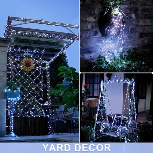 JMEXSUSS Fairy Lights - 400 LED Battery Operated String Lights | 132ft Copper Wire with Remote & 8 Modes for Outdoor Decor