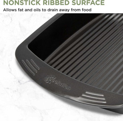 Ecolution Nonstick Roasting Pan - Premium Carbon Steel, Oven Safe to 450°F | 16" x 12.75" Interior