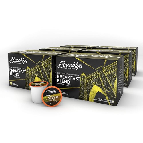 Brooklyn Beans Light Roast Coffee Pods - Gourmet Flavor | Compatible with 2.0 Keurig Brewers, 72 Count