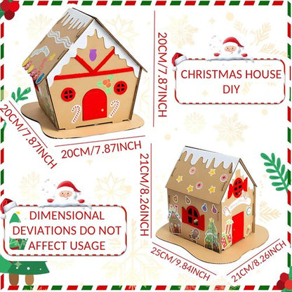 JeVenis Gingerbread House Craft Kit - DIY 3D House Building Kit for Kids | Perfect for Christmas & New Year Decor