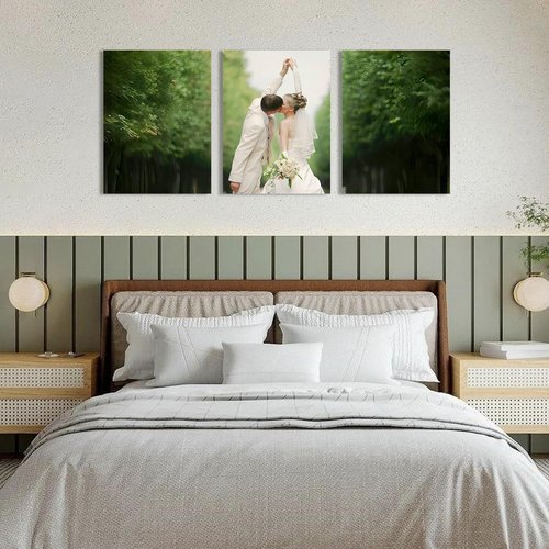 Custom Canvas Prints - Personalized Triptych Poster Set (Unframed 12x16) | Unique Wall Art for Home Decor