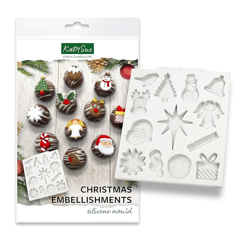 Gray+CE0017 Christmas Embellishments Silicone Mold for Cake Decorating & Craft