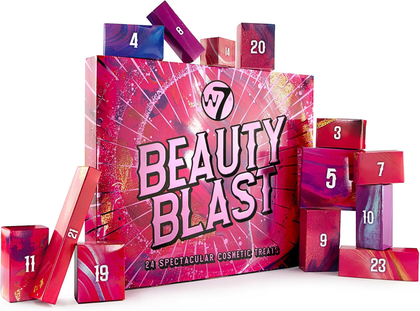 W7 Beauty Blast Makeup Advent Calendar 2025 | 24 Days of Cruelty-Free Surprises in Festive Boxed Gifts