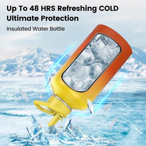 **Simple Modern 40 oz Insulated Water Bottle - Triple Wall Vacuum, Leak Proof & BPA-Free, Sunset Color**