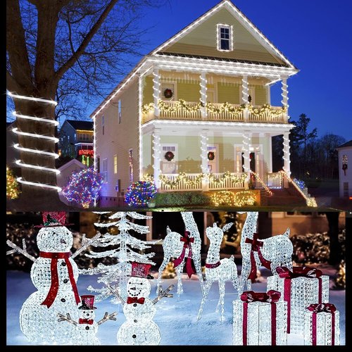 **LED Rope Lights by [Brand Name] - 33ft Waterproof Cool White Decorative Lighting for Indoor/Outdoor Use | 360 LEDs**