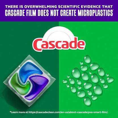 Cascade Platinum Plus Dishwasher Pods - Powerful Dish Detergent with Clean Lemon Scent | 62 Count