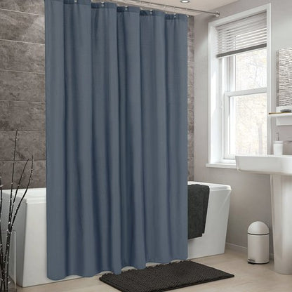 ALYVIA SPRING Extra Long Fabric Shower Curtain Liner Waterproof - 72" x 84", Soft & Lightweight XL Shower Curtain with 3 Magnets, Machine Washable - 72x84, Stone Blue