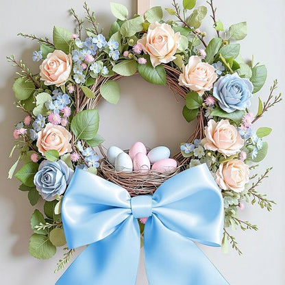 Babenest Satin Chair Sashes - Upgraded 30 Pcs Ribbons & Bows for Weddings & Events | Baby Blue