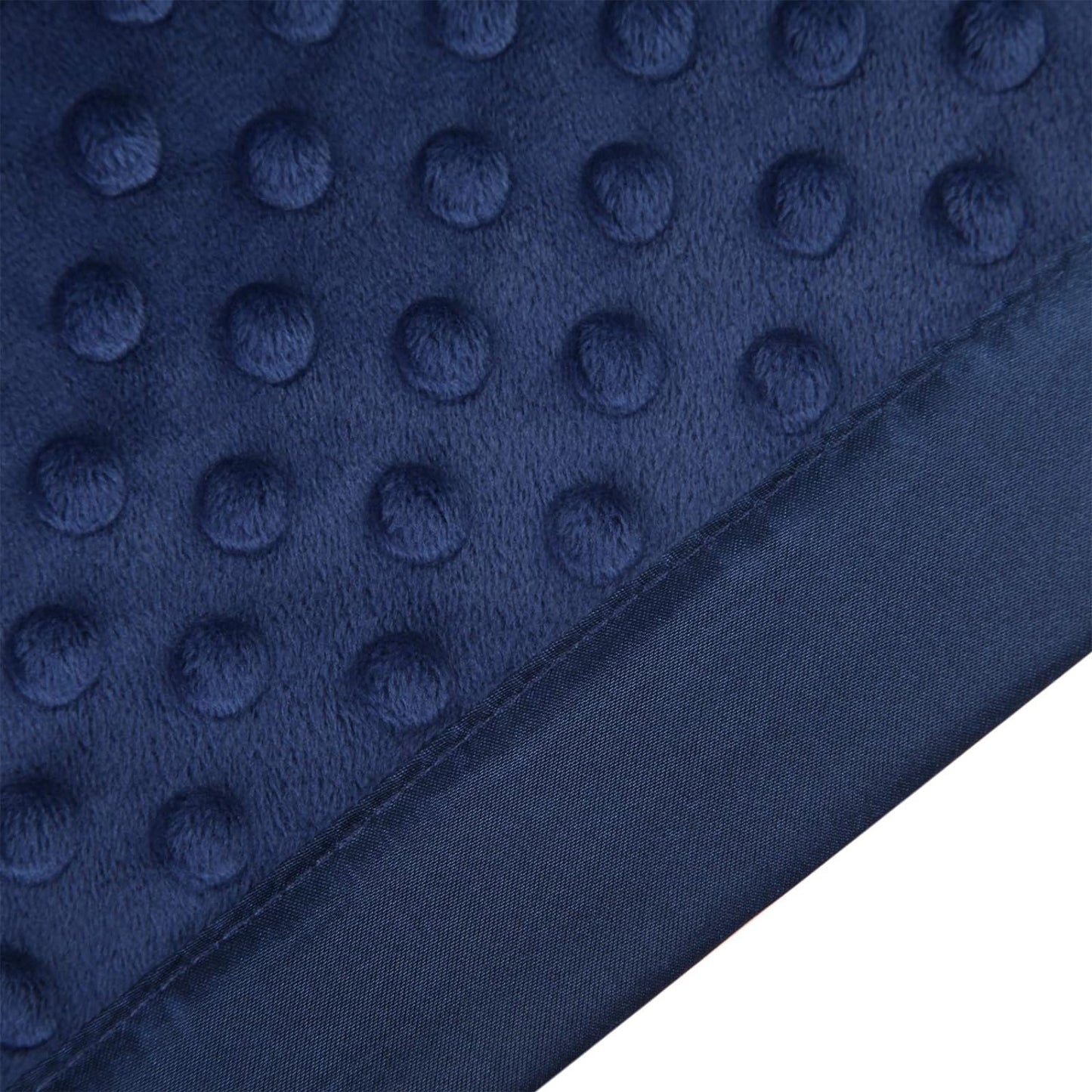 Pro Goleem Baby Soft Minky Dot Blanket - Silky Satin Backing | Navy Blue, 30" x 40" - Perfect Baby Gift