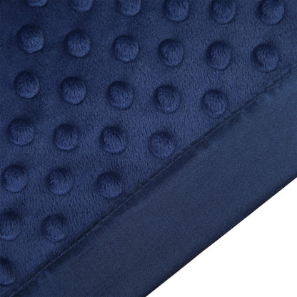 Pro Goleem Baby Soft Minky Dot Blanket - Silky Satin Backing | Navy Blue, 30" x 40" - Perfect Baby Gift