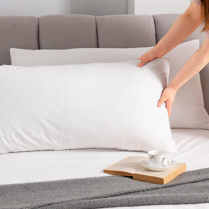 Premium Waterproof Pillow Protectors - Hypoallergenic Soft Terry Cotton - Standard Size 20''x28'' | Set of 2