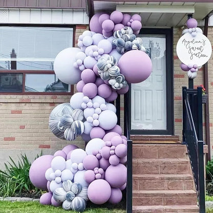 Voircoloria Pastel Purple Balloon Garland Kit - 90 Pack in 5/10/12/18 Inch for Parties & Celebrations