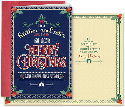 SuperShunhu Christmas Card - Merry Christmas & Happy New Year Greeting for Brother & Sister-in-Law