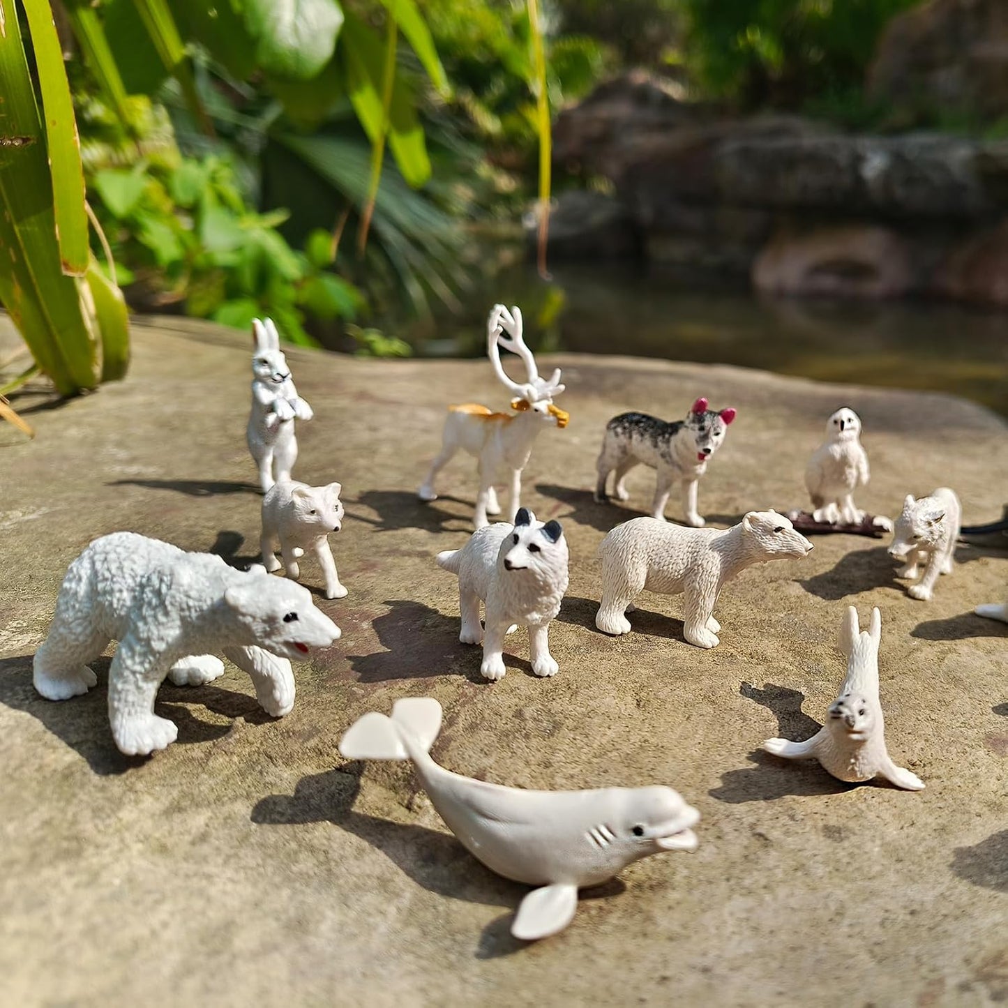 SCAHOW Arctic Animal Figures Set - 26 Miniature Polar Animal Toys for Kids | Perfect Cake Toppers & Gifts