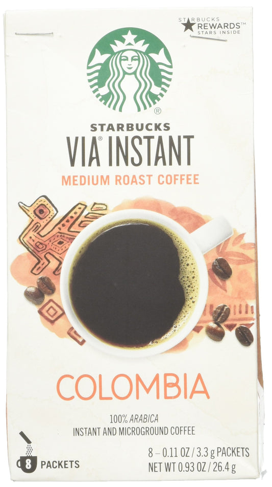 Starbucks VIA Colombia Coffee, 8ct (Pack of 2)