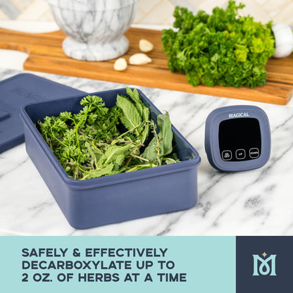 Magical Butter DecarBox Thermometer Combo Pack - Food-Grade Silicone Decarboxylator Box with Digital Thermometer - Durable & Oven-Safe Baking Box - Digital Display Thermometer for Temperature Control